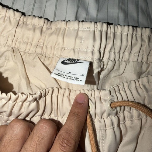Nike Swoosh Pants like new, large, beige and brown