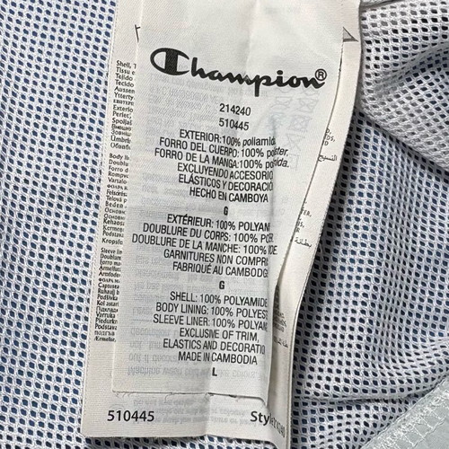 Champion Jacket used color block pullover, size L