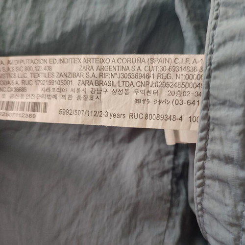 Zara reversible light jacket for 2-3 years old like new