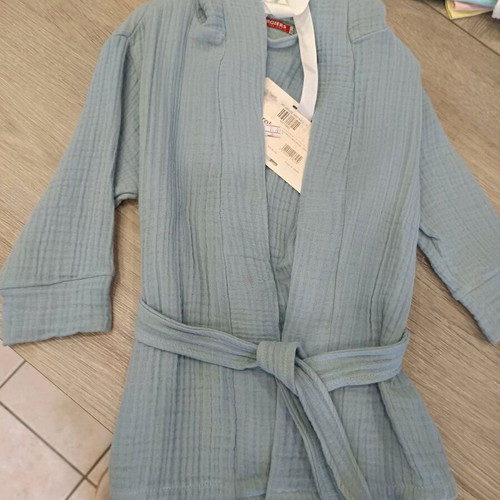 Energiers No 4 Cotton Blue Bathrobe New