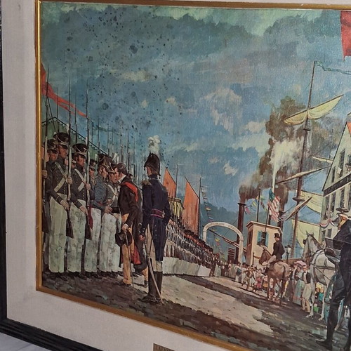 Ken Riley Lafayette and the National Guard canvas print used