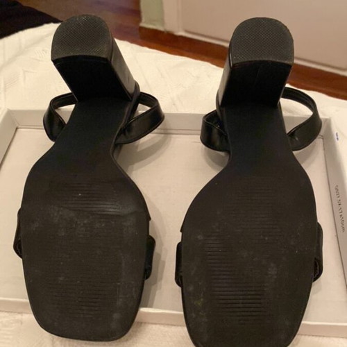 Black sandals with ankle strap like new
