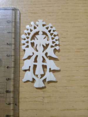 Ethiopian bone cross vintage used