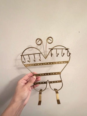 Jewelry organizer used, gold color