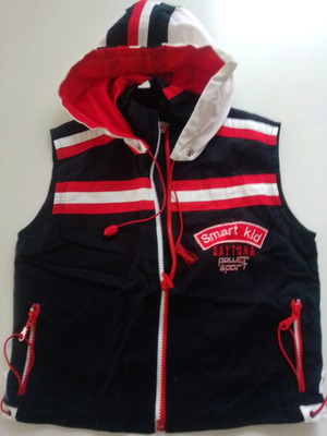 Smart Kid αμάνικο καινούργιο για αγόρι 4-5 ετών μαύρο και κόκκινο