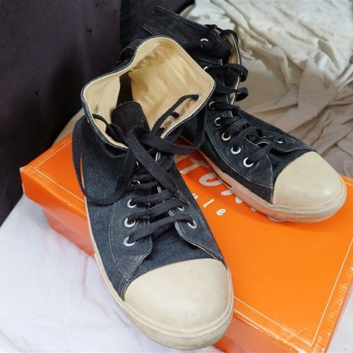 Canvas boots used size 42 gray and black