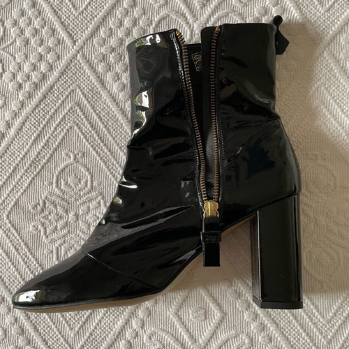 Kurt Geiger Leather Patent Boots Like New Black Size 40