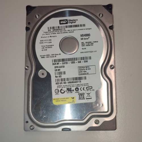Western Digital 40GB SATA used