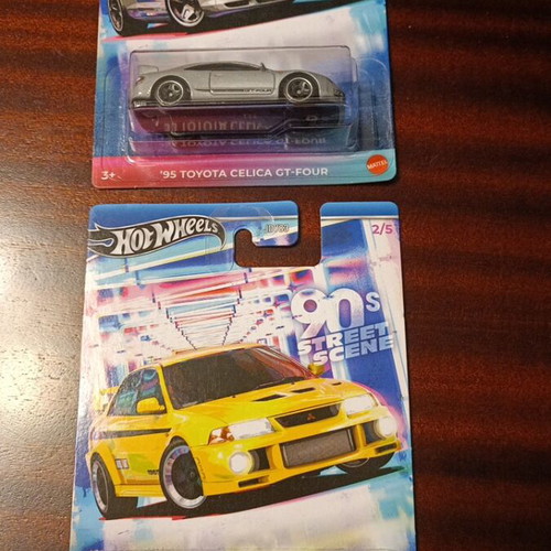 Hotwheels 2-pack 90s Street Scene Toyota Celica and Mitsubishi Lancer Evo VI new sealed