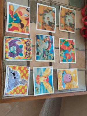 Pokemon vintage stickers set of 9, new