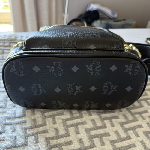 MCM black backpack used, small size