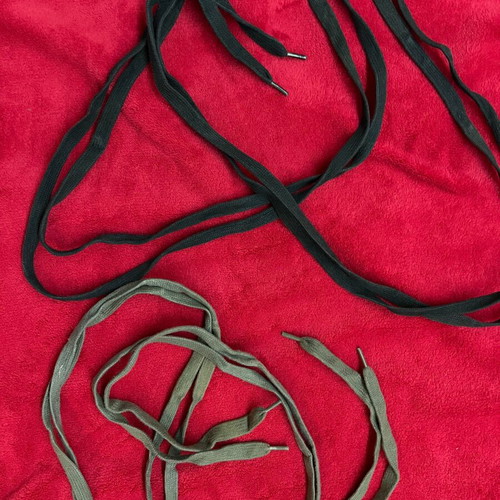 Converse All-star shoelaces like new, 2 sets black and olive