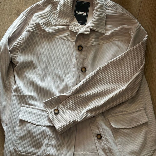 Paranoia beige corduroy jacket new with tags, size M