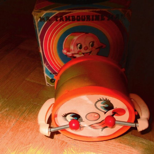 Mr. Tambourine Man rare battery toy used with original 80s box