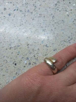 Sevalier ring silver 925 gold plated like new