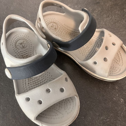 Crocs C7 gray with dark blue like new