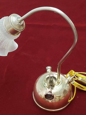 Retro table lamp with brass base from Lux