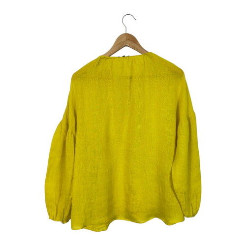 Massimo Dutti linen blouse, size S, yellow