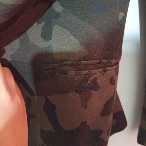 Zara cotton jacket, army style, brown and green