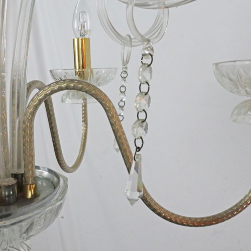 Pentafoto ceiling light new, metal and glass, 1990