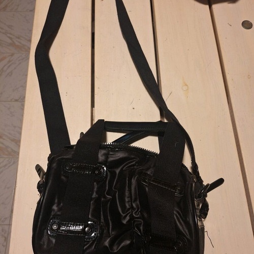 Small black bags set of 2 like new, crossbody and fur wallet