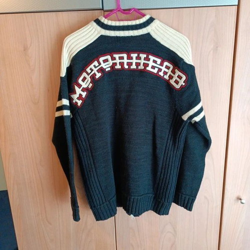Knitted men's cardigan size M like new, black and white
