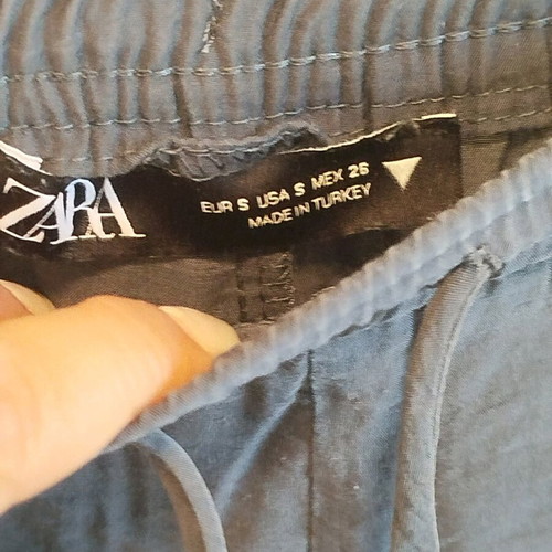Zara gray wide-leg pants size S new modal fabric