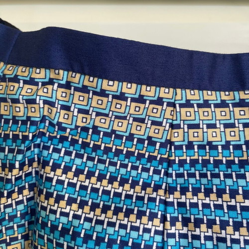 Vintage skirt used, blue, 100% cotton, size XXL