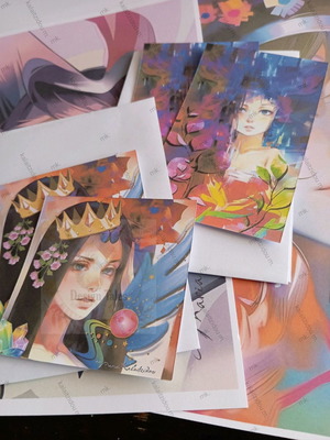 Card postal new, set of 4 pieces with envelopes