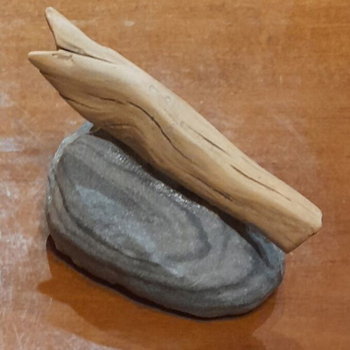 Pebble and wood artwork new, Naxian Summertime 2024 series