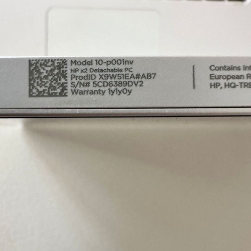 Hp 10-p001nv used for parts or repair