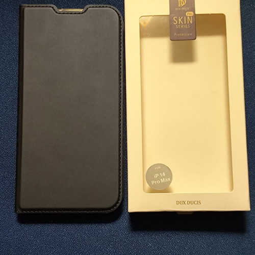 iPhone 14 Pro Max Flip Wallet Case Dux Ducis Blue New