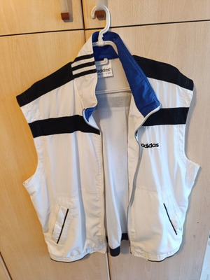 Adidas sleeveless jacket white size L like new