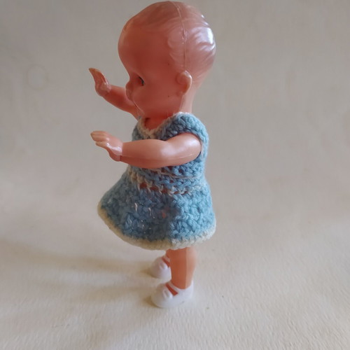 Vintage mini doll Gama 50s-60s, like new, 16 cm