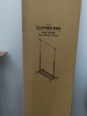Wheeled clothes rack
