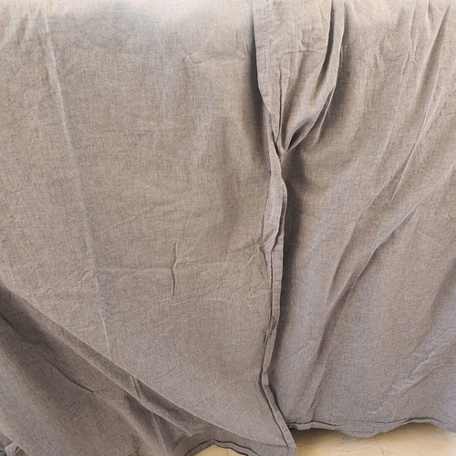 Cotton curtains gray, like new, set of two panels 1.46x2.94 m each