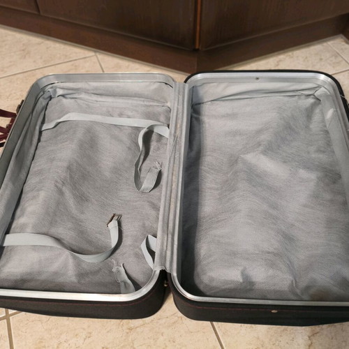Vintage suitcase used, 1980-1990 decade, black