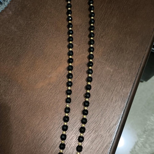 Vintage Monet necklace like new with black and gold beads