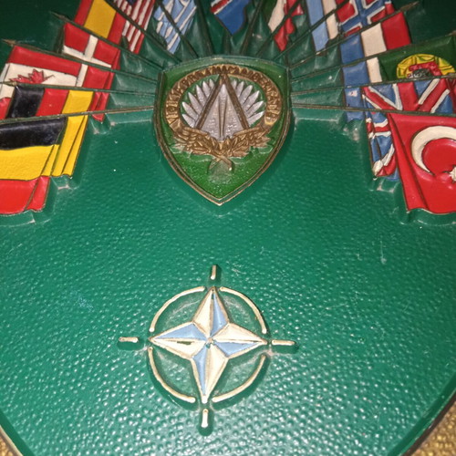 NATO country flags shield used, large