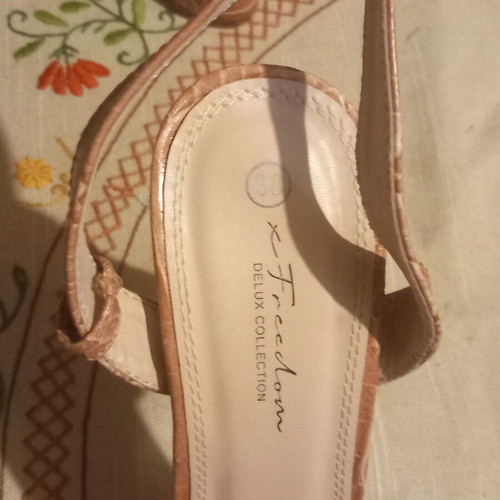 Platform high heels like new, beige, size 38
