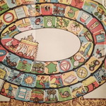 Game of the Goose board game from I.X. magazine, early 1970s