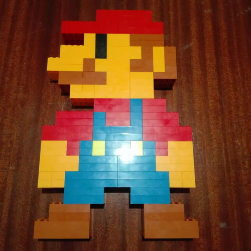 Super Mario figure made of LEGO bricks new, giant