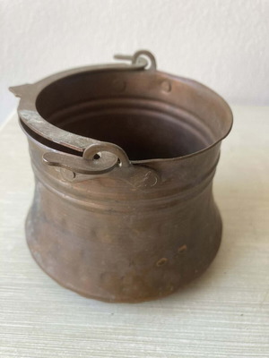 Μικρό χάλκινο διακοσμητικό κουβαδάκι μεταχειρισμένο
