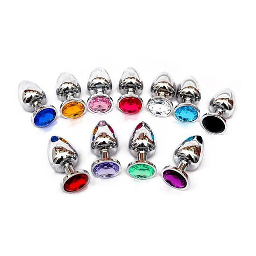 Anal Plug New Medical Steel with Crystal