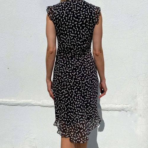 Polkadot dress size S, like new, black