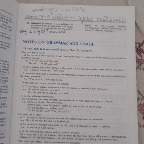 Notes on Success at First Certificate book used, English