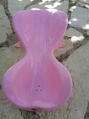 Baby bath tub used, plastic with suction cups
