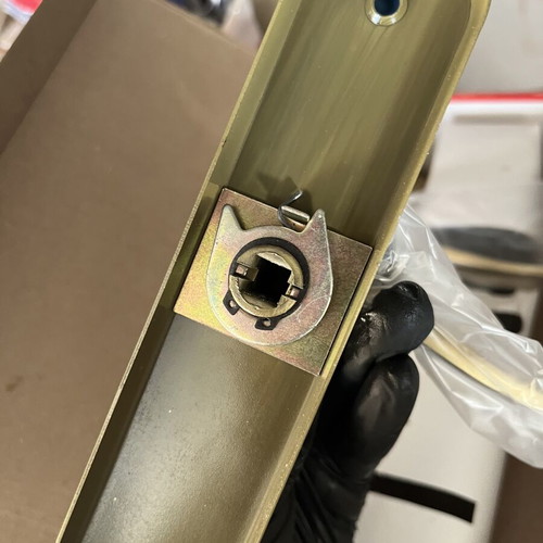 Key Hole Door Escutcheons pair new, matte brass finish 72-75mm