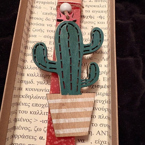 Easter candles with wooden cactus new, two designs
