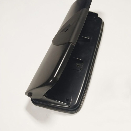 Office hole punch with 4 holes for up to 12 sheets - black